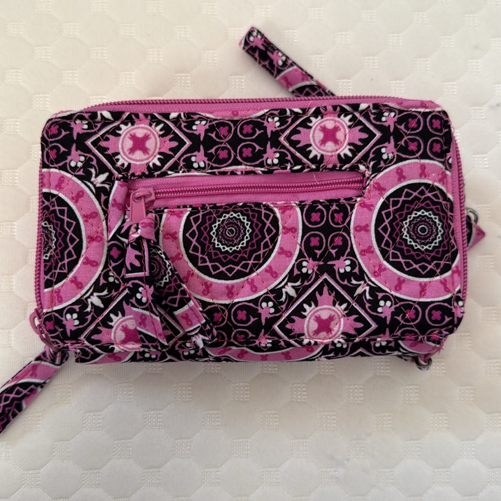 NEW Breast Cancer 2 Zipper- 21 Compartment Wristlet - Picture 10 of 14
